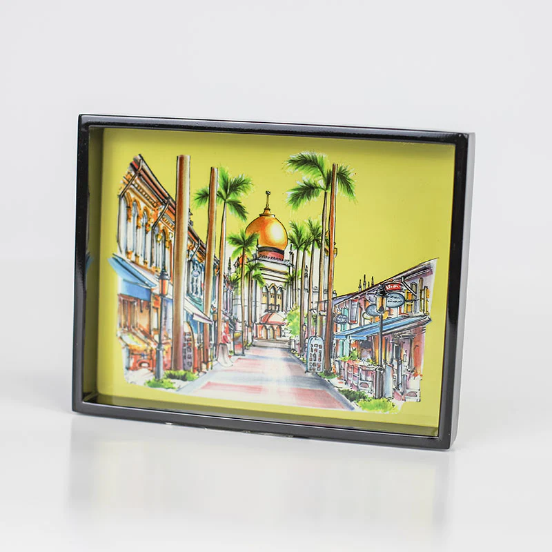 Singapore Themed Lacquer Memory Box - Raffles Hotel