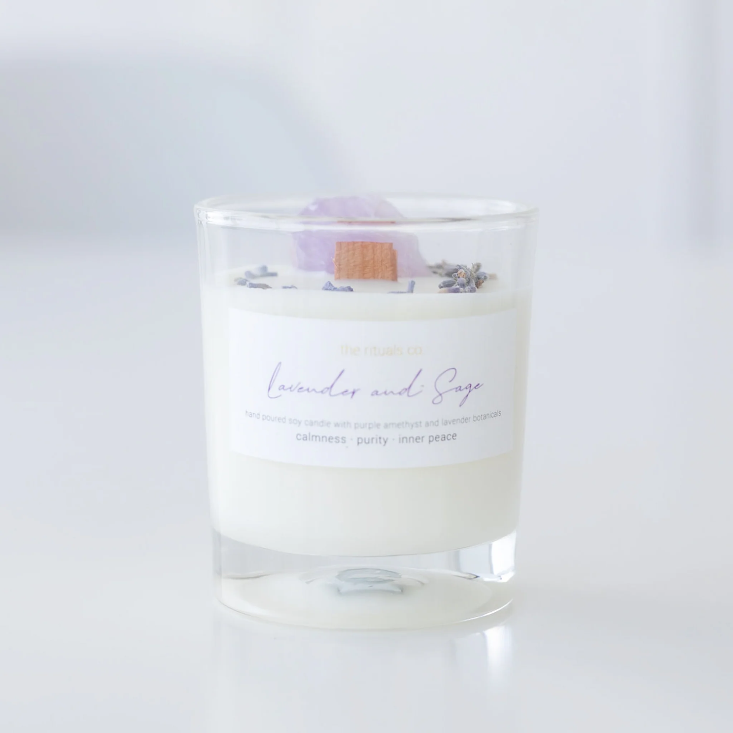 Lavender and Sage - Crystal Candle (5oz Regular)