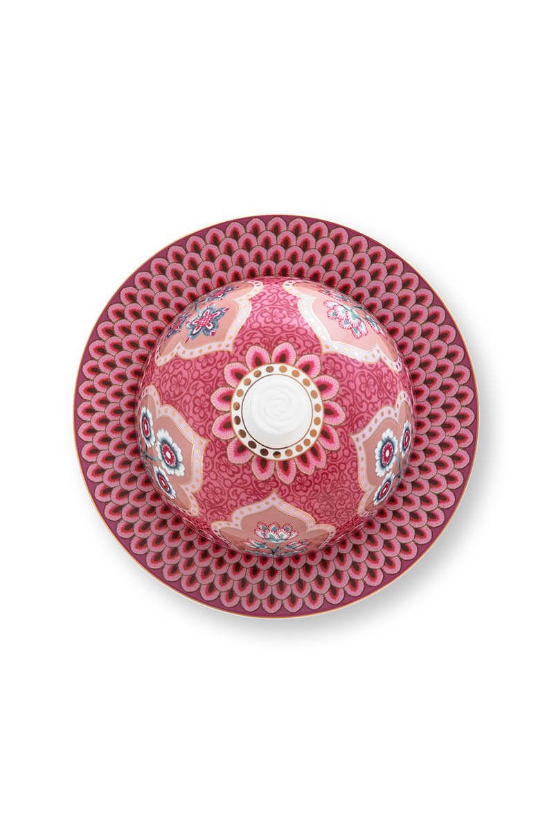 Flower Festival Dark Pink Butter Dish