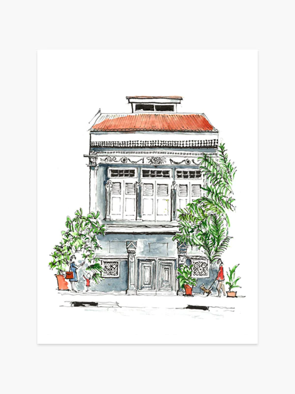 Grey Shophouse on Blair Road