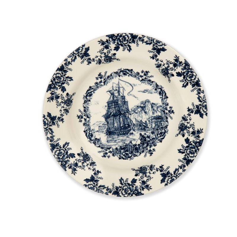Blue Les Voyages Plates