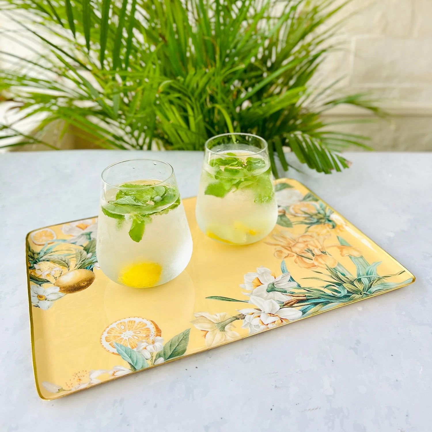 Serving Tray Large Rectangle - Lisbon Lemon
