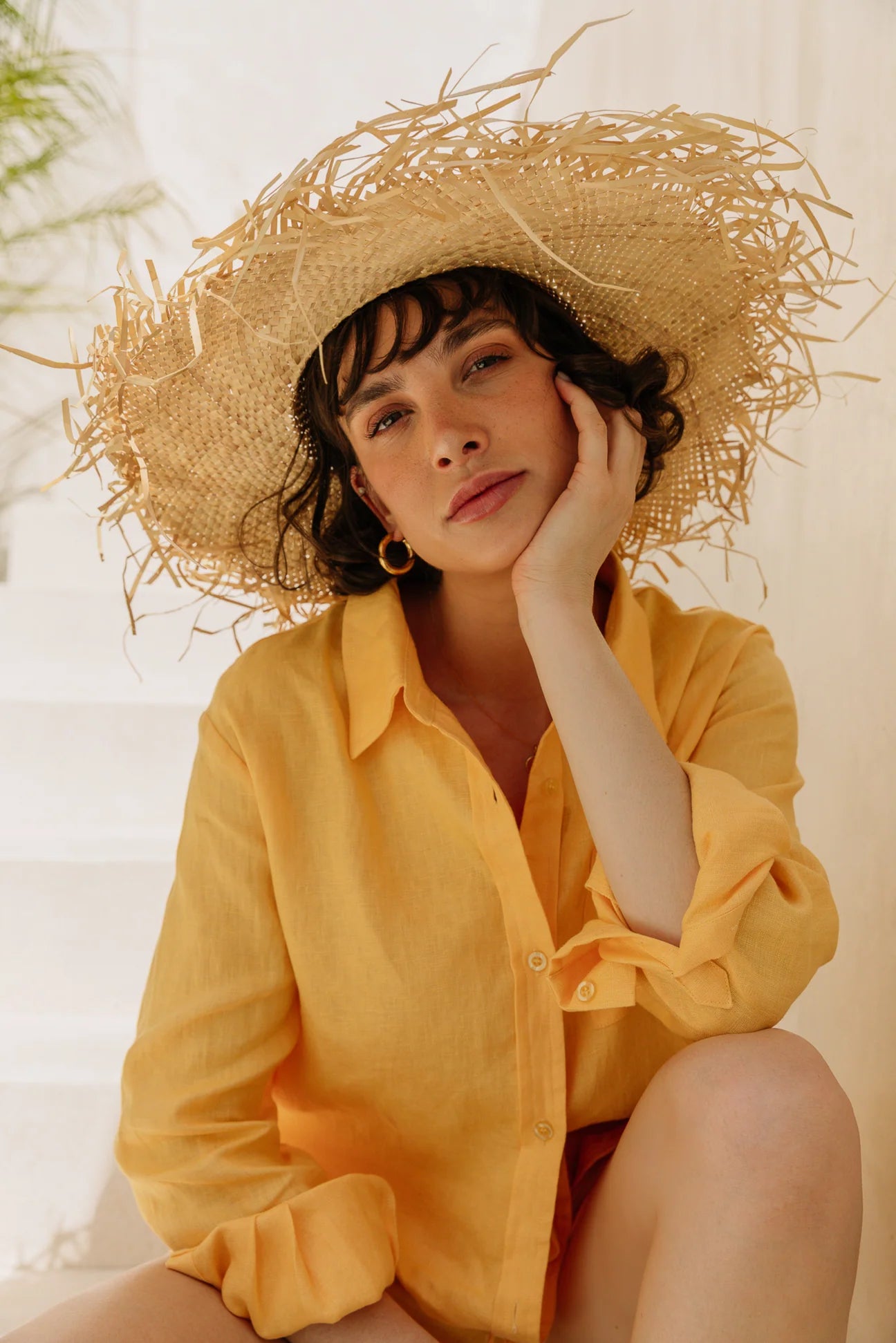 Classic Linen Shirt in Lemoncello
