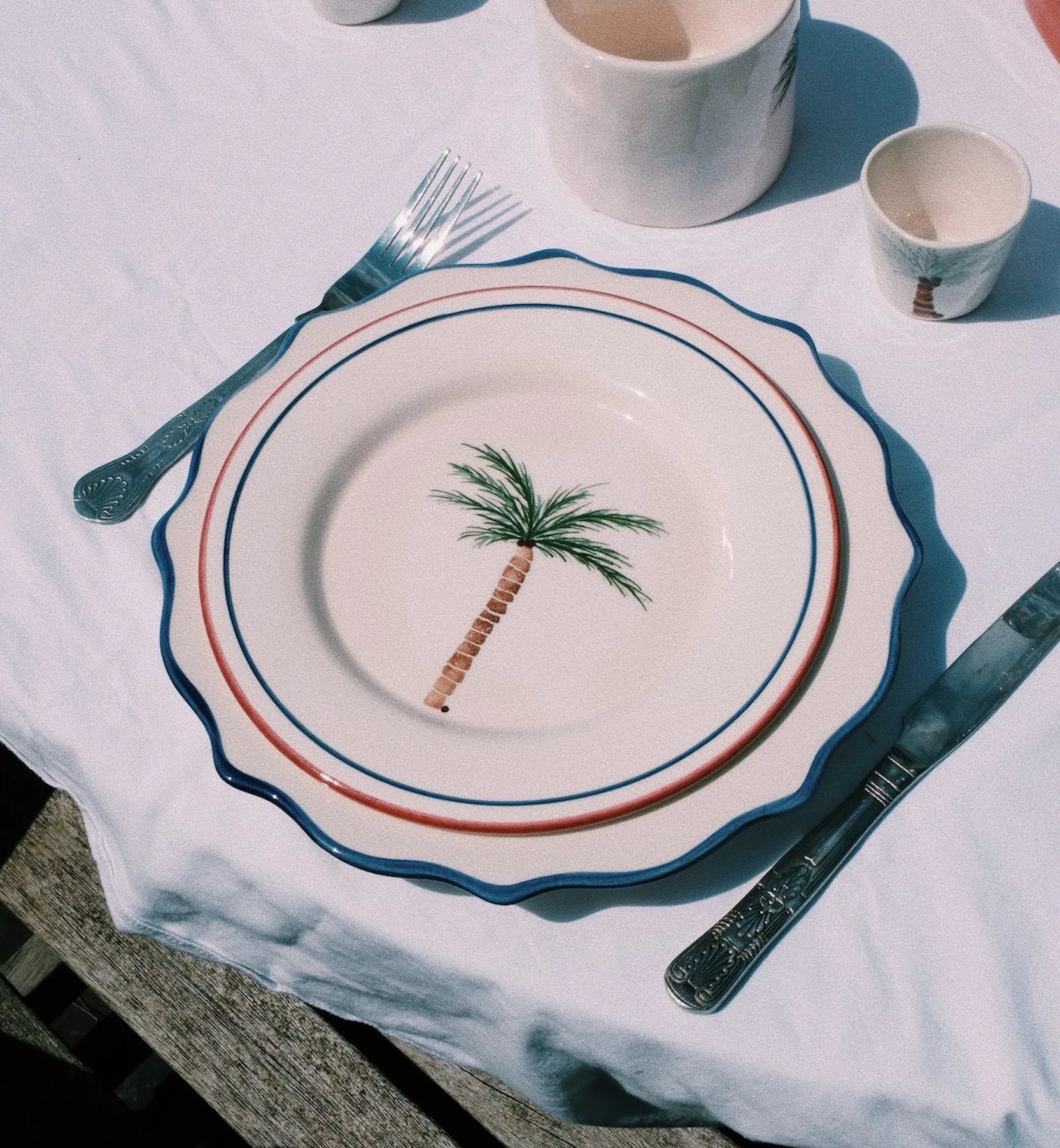 Palm Tree Breakfast Plate