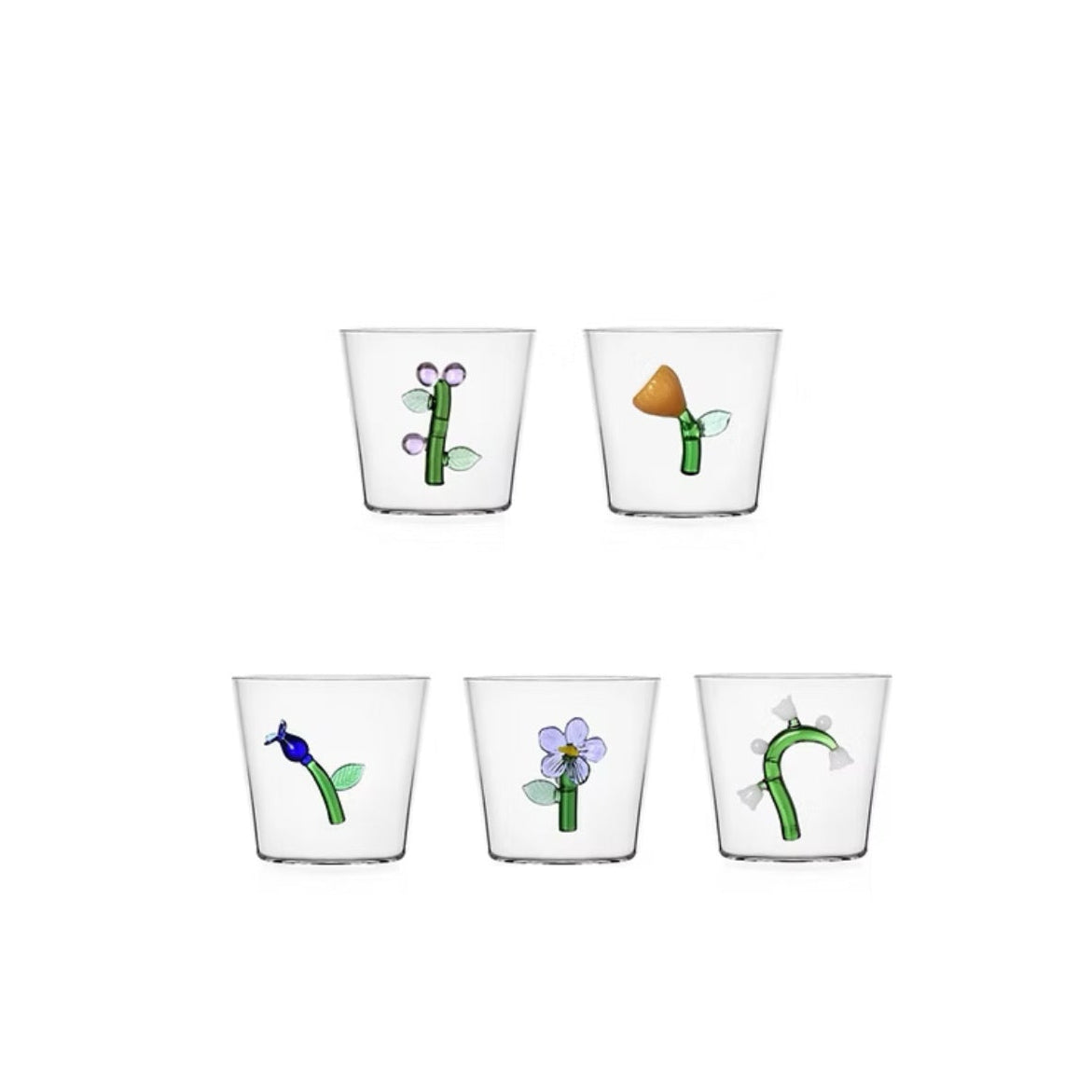 Flower Tumblers, Botanica, from Ichendorf Milano