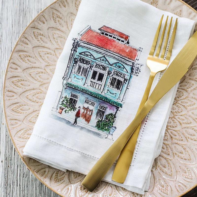 Singapore Shop House Collection Napkins (Set of 6)