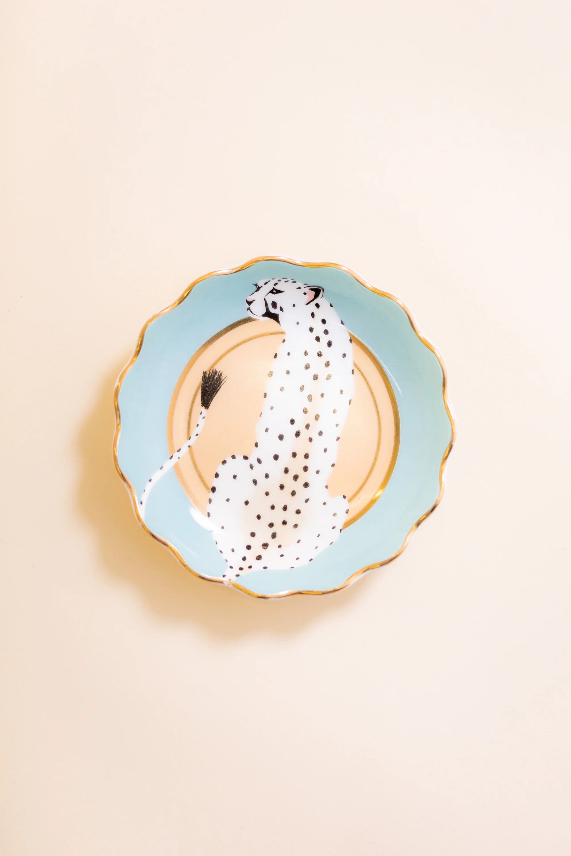Cheetah Round Trinket Dish