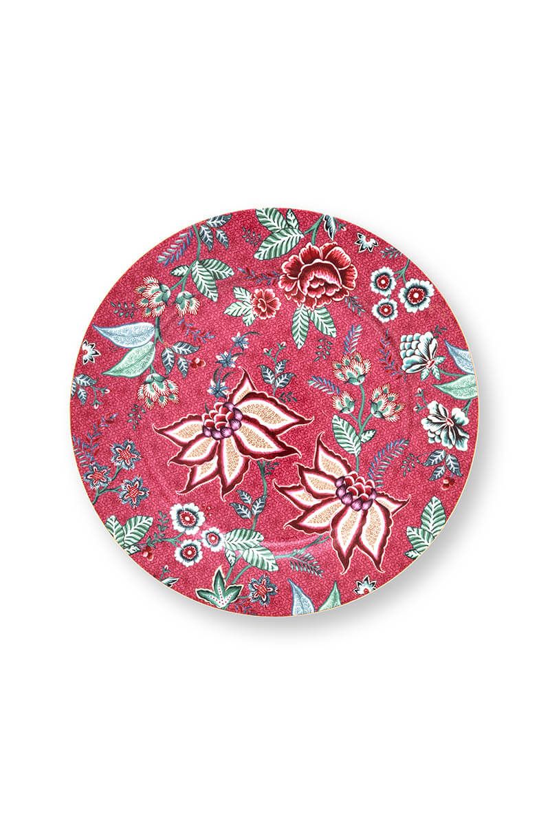 Flower Festival Dark Pink Plate