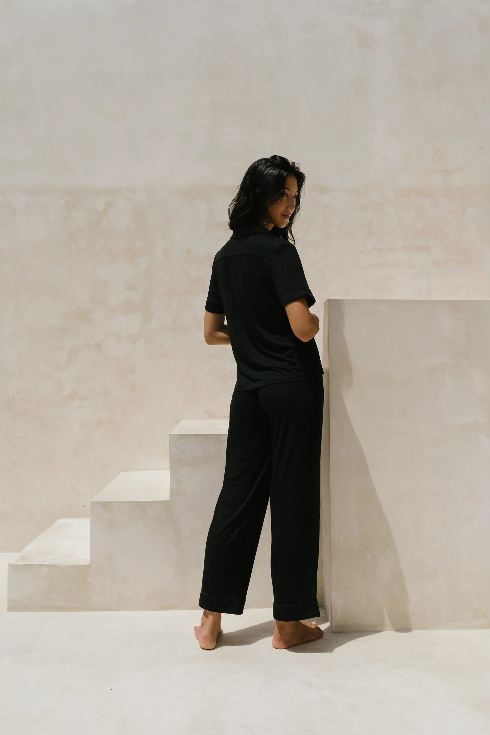 Signature Pants Set in Noir