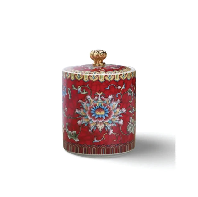 Tranquil Red Candle Jar