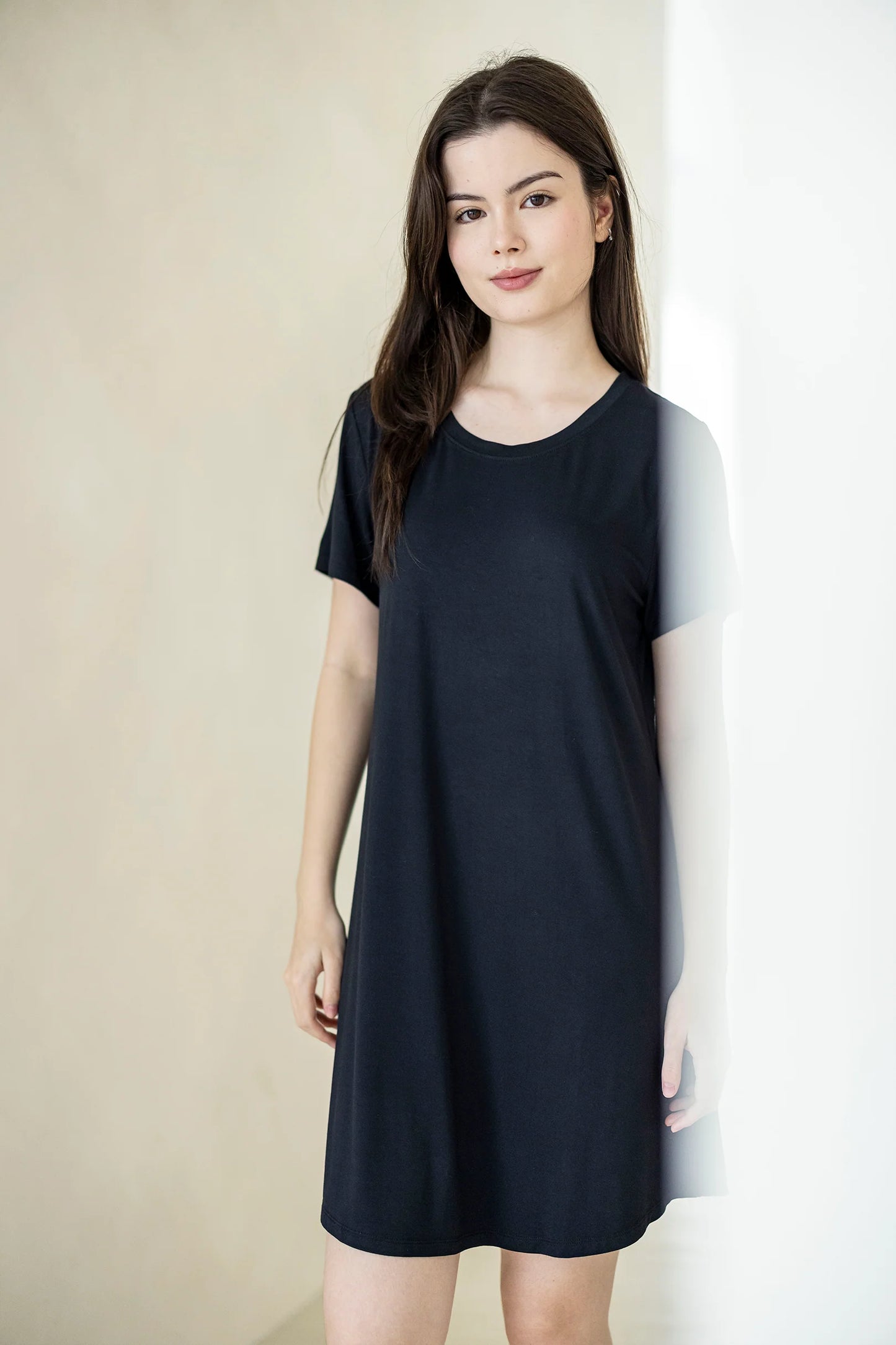 Ice-Cool Lounge Dress in Noir