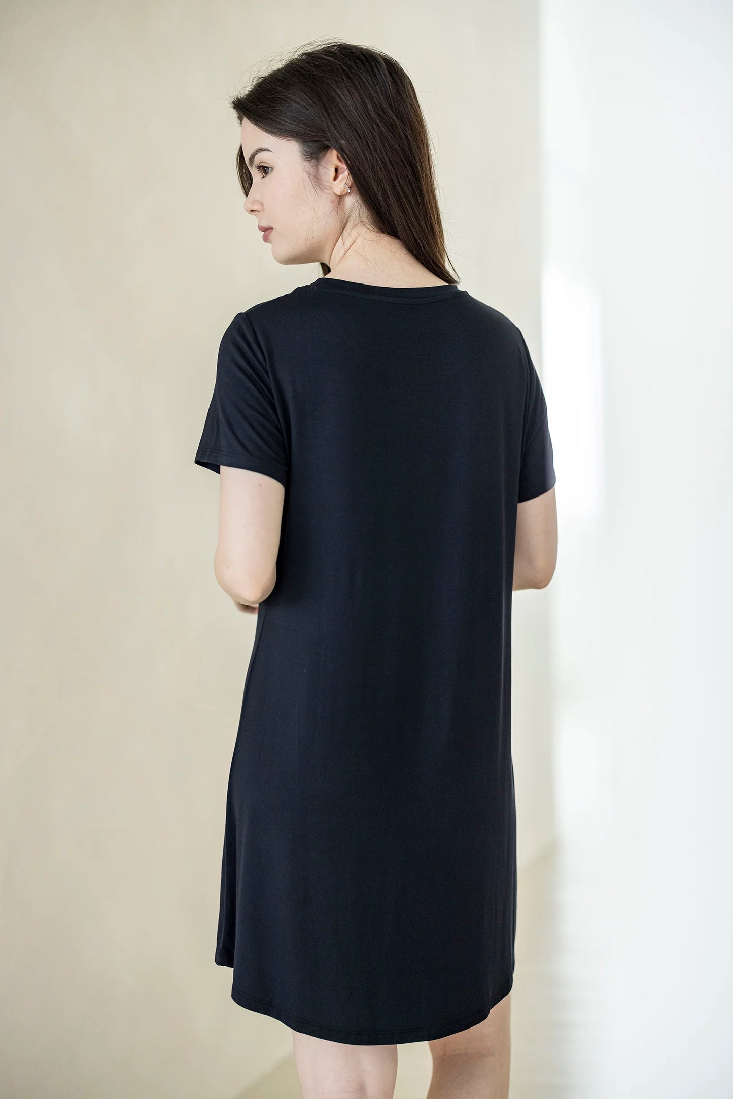 Ice-Cool Lounge Dress in Noir