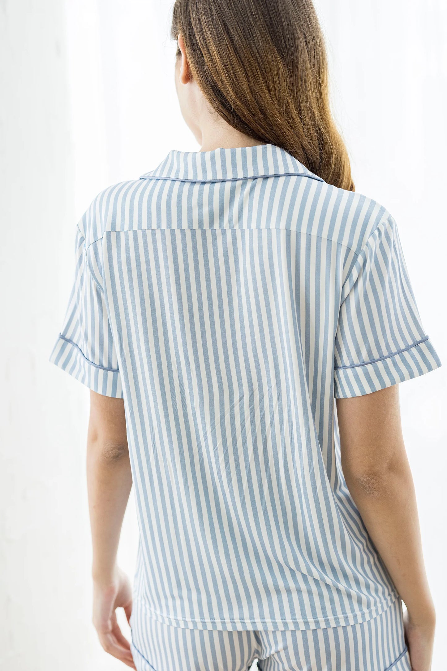 Signature Pyjamas Set in Blue Stripes