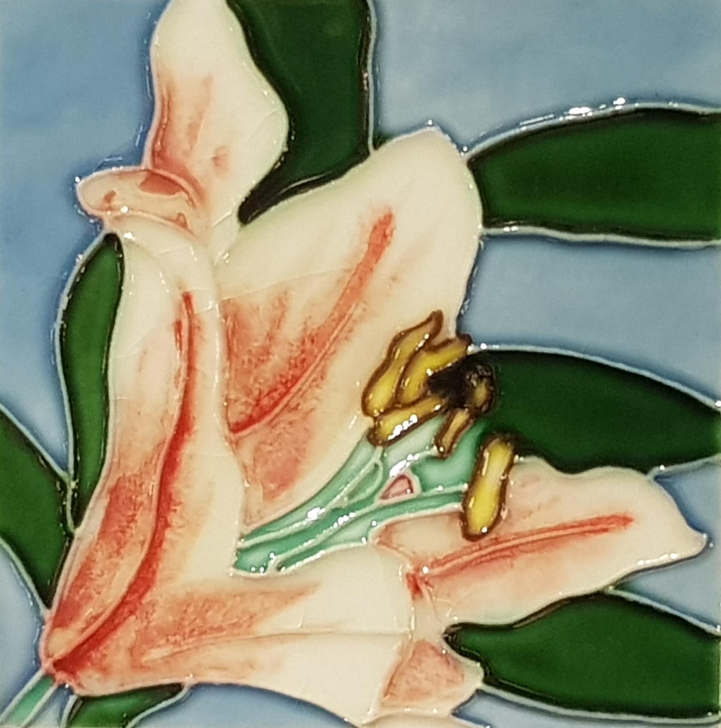 1105 Pink Lily 10cm x 10cm Pureland Ceramic Tile