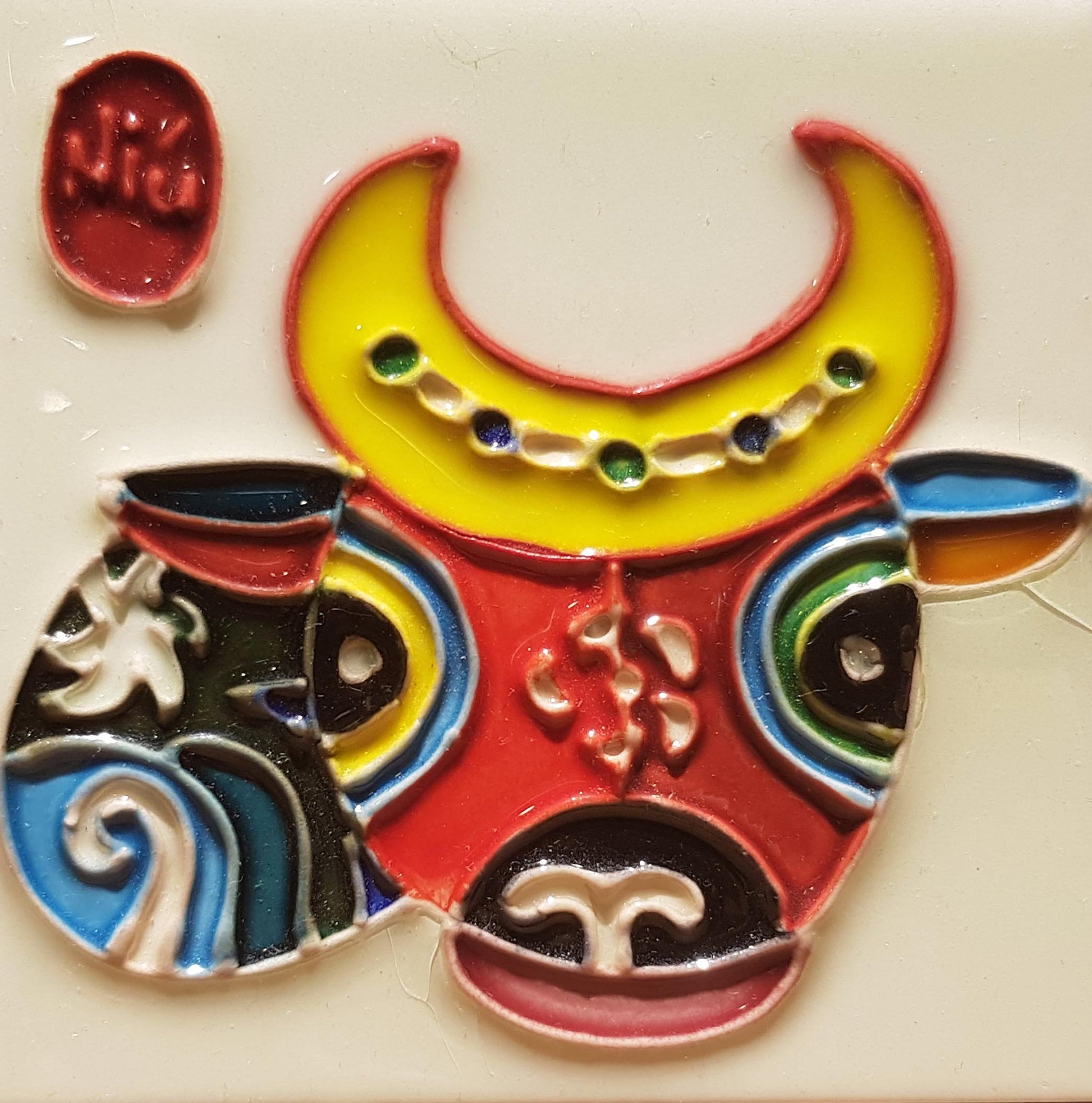 1182 Horoscope Ox 10cm x 10cm Pureland Ceramic Tile