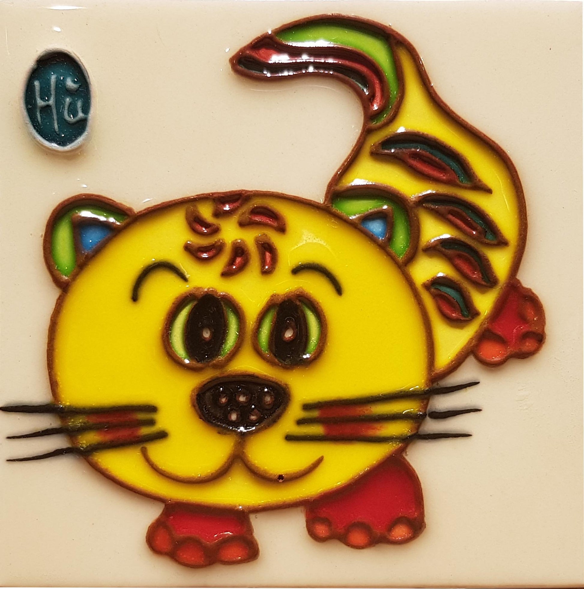 1183 Horoscope Tiger 10cm x 10cm Pureland Ceramic Tile