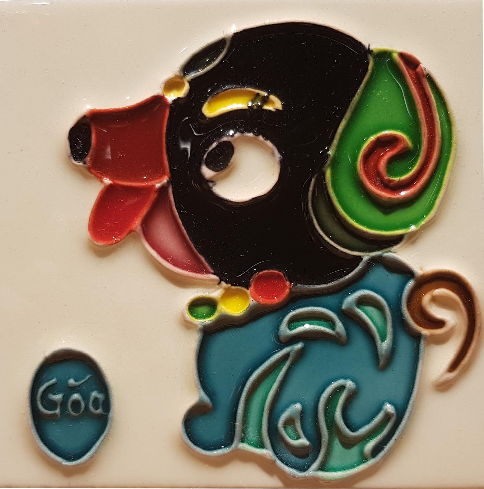 1191 Horoscope Dog 10cm x 10cm Pureland Ceramic Tile