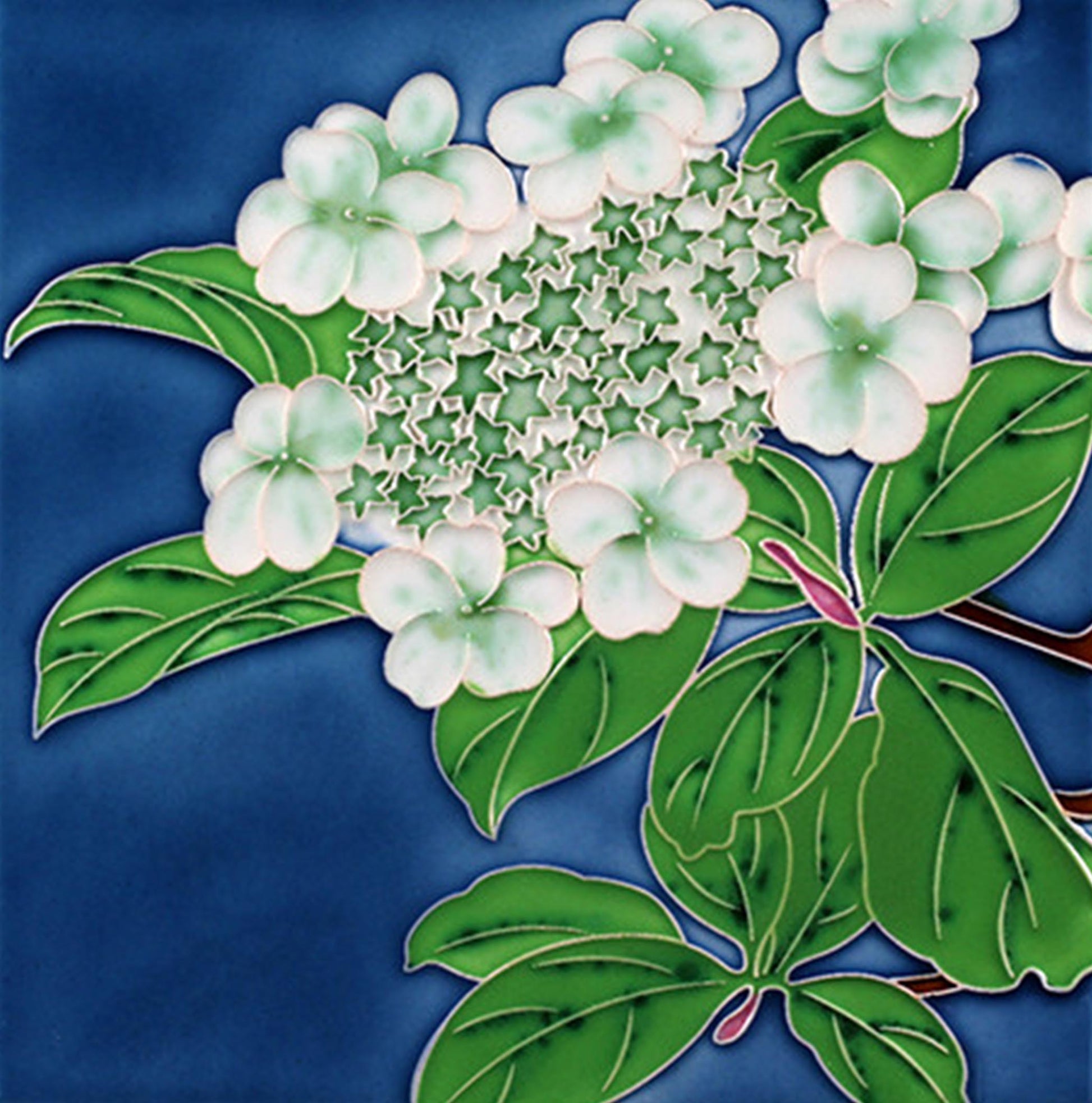 2142 Viburnum 20cm x 20cm Pureland Ceramic Tile