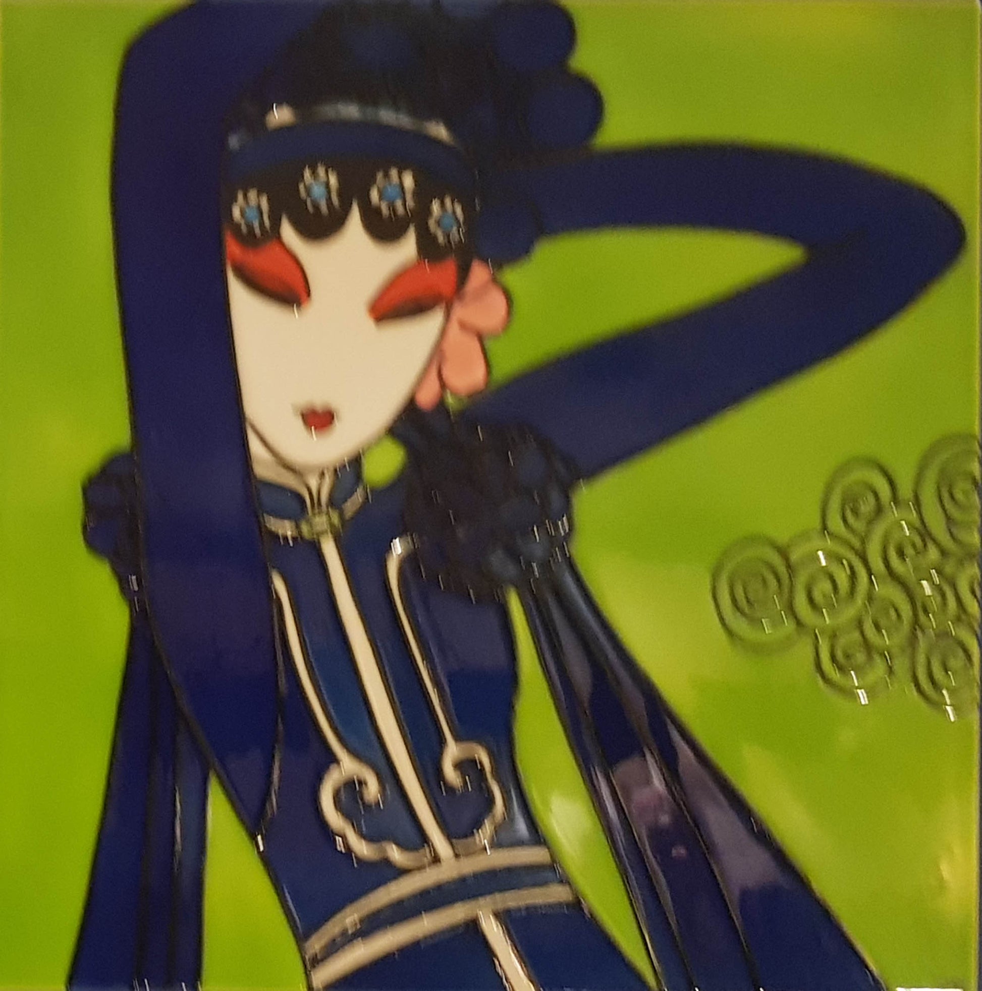 2151 Opera Blue Costume 20cm x 20cm Pureland Ceramic Tile