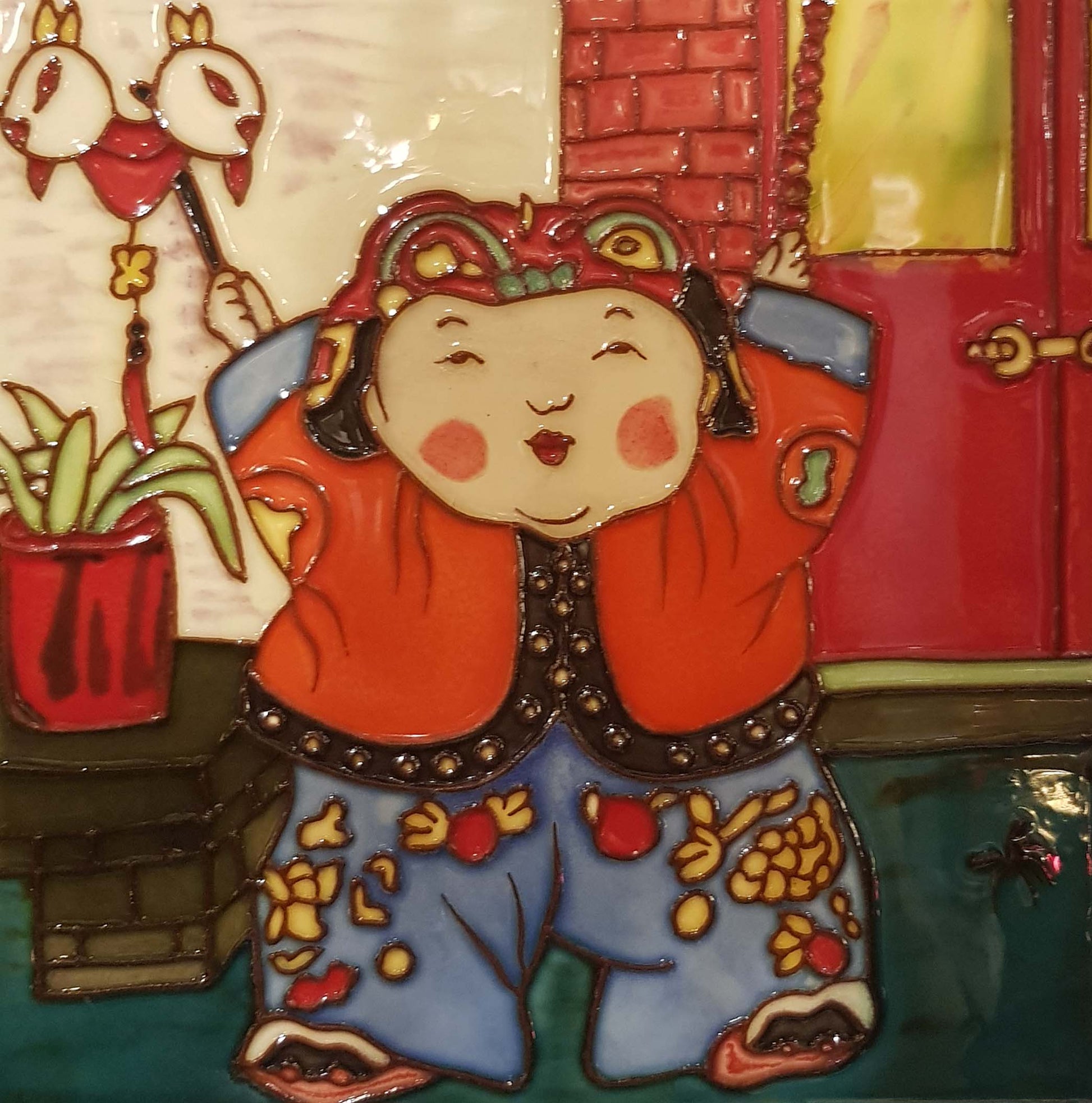 2195 Golden Boy 20cm x 20cm Pureland Ceramic Tile