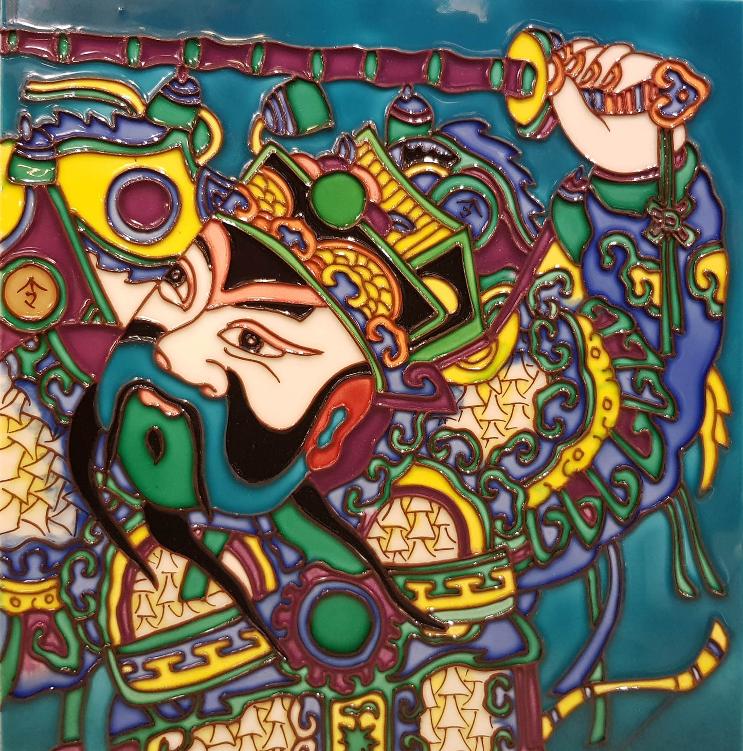 3660 Left Door Deity 30cm x 30cm Pureland Ceramic Tile