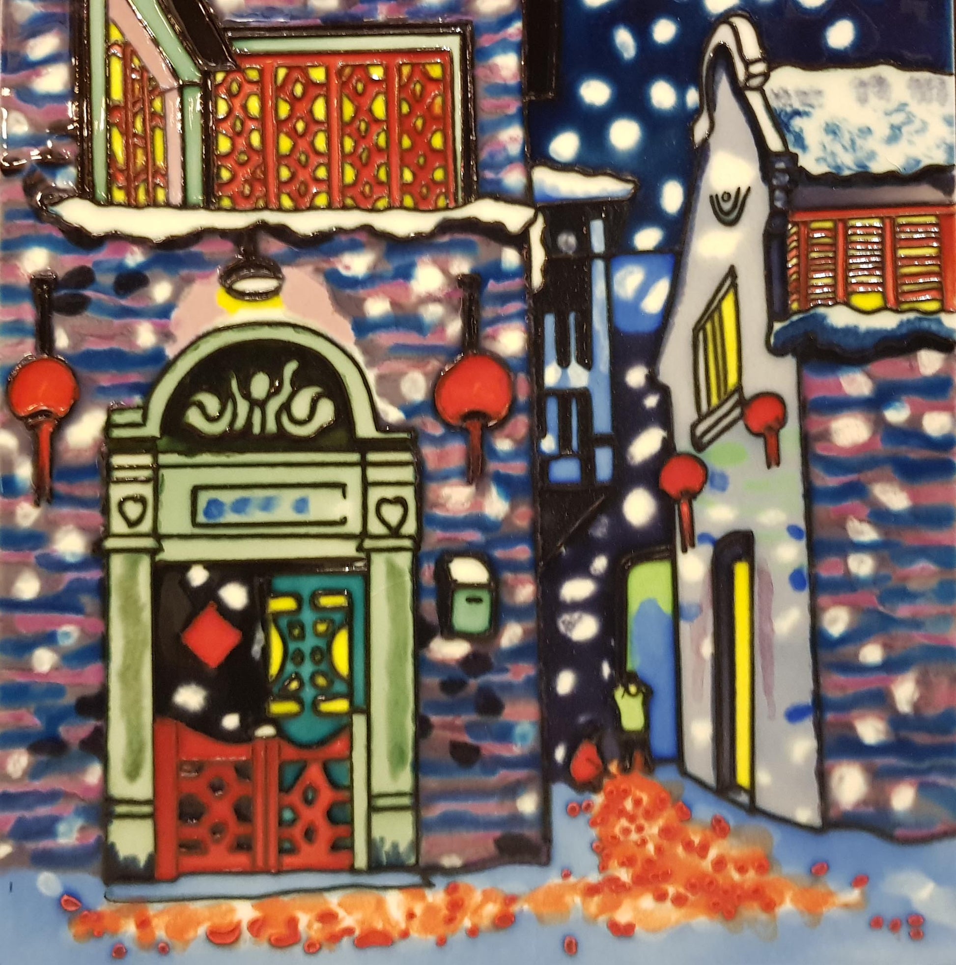 3755 Stone Vault - Firecrackers 30cm x 30cm Pureland Ceramic Tile