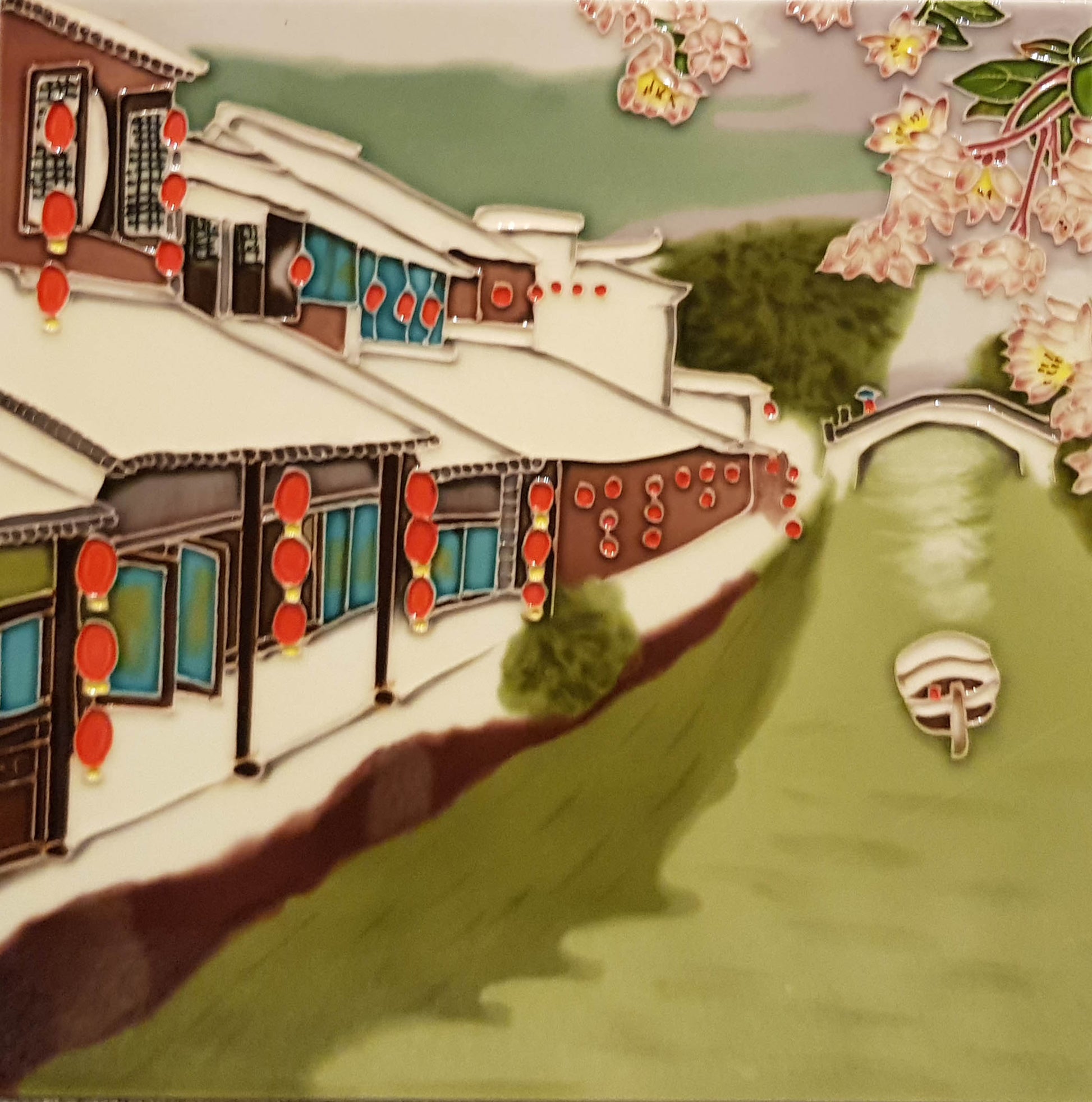 3782 Little Town Spring Snow 30cm x 30cm Pureland Ceramic Tile