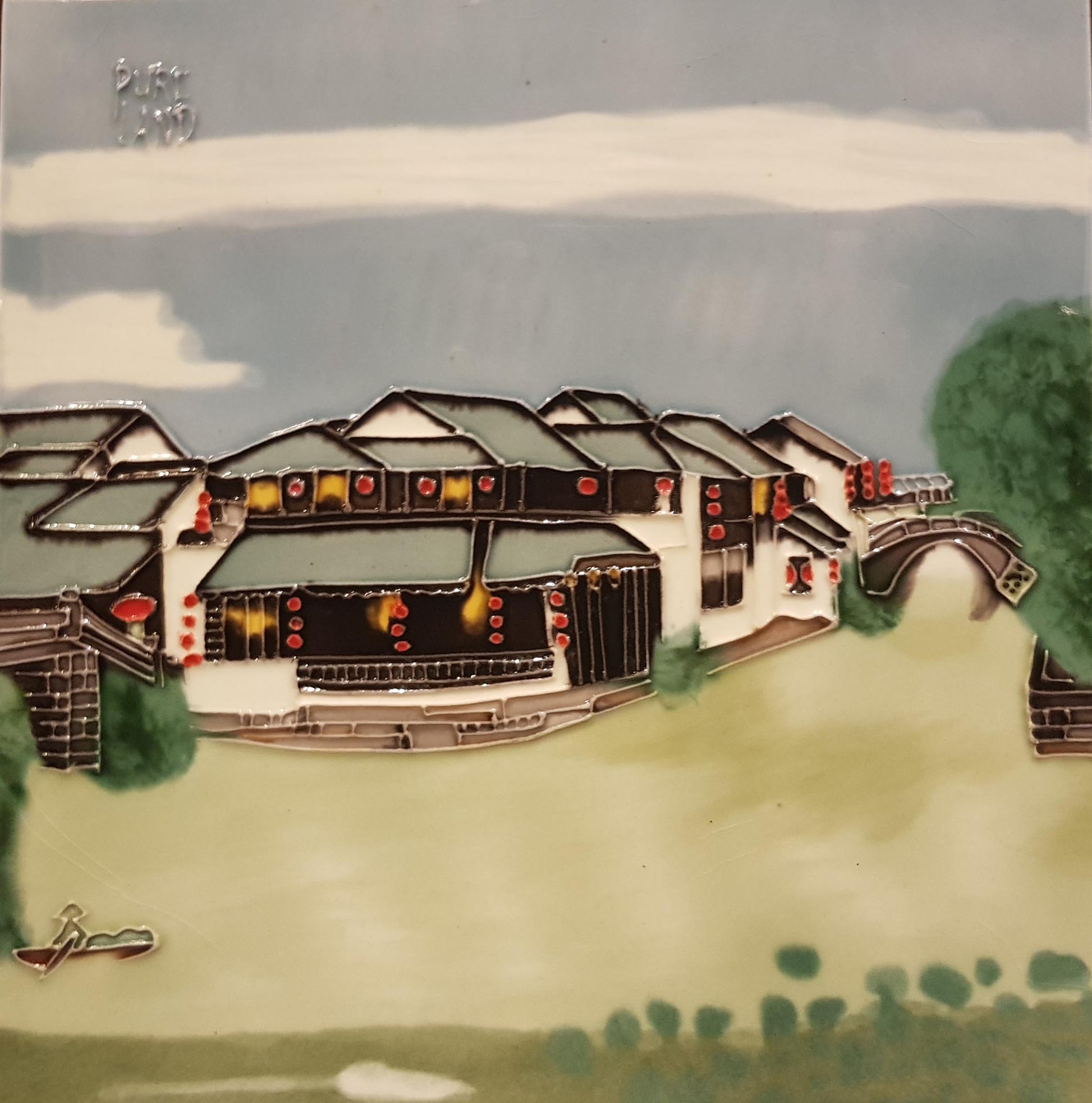 3783 Little Town Spring Rain 30cm x 30cm Pureland Ceramic Tile