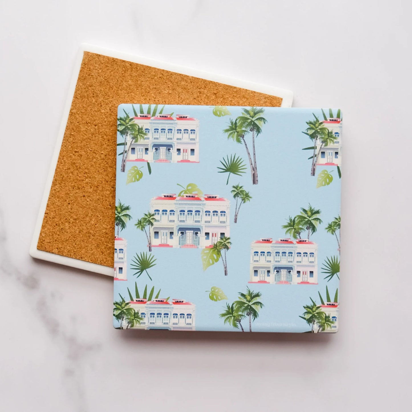 Singapore Shophouse Coaster | Set of 4
