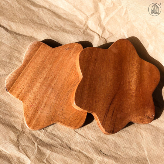 FLIORA Mahogany Coaster