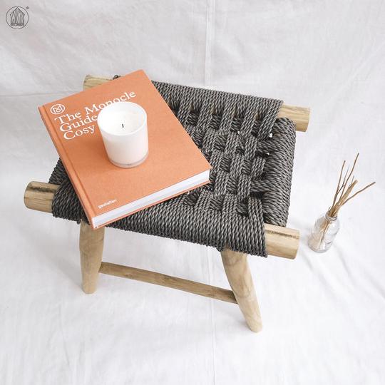 LINTANG Seagrass Weave Teak Stool