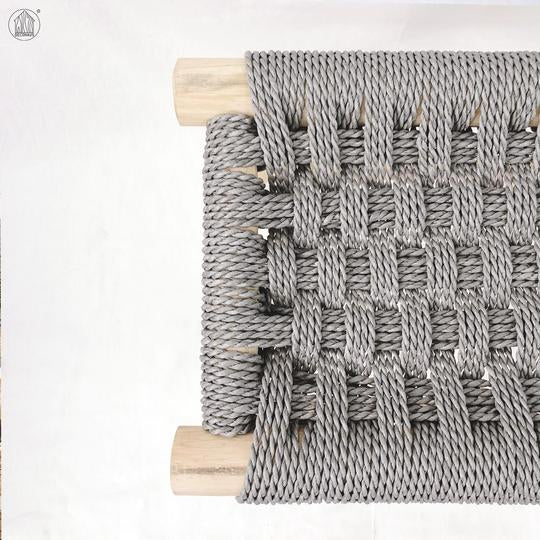 LINTANG Seagrass Weave Teak Stool