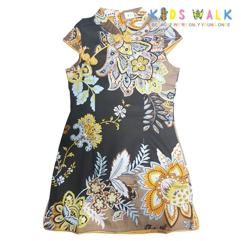 YM-20 FLORA PRINT KIDS CHEONGSAM