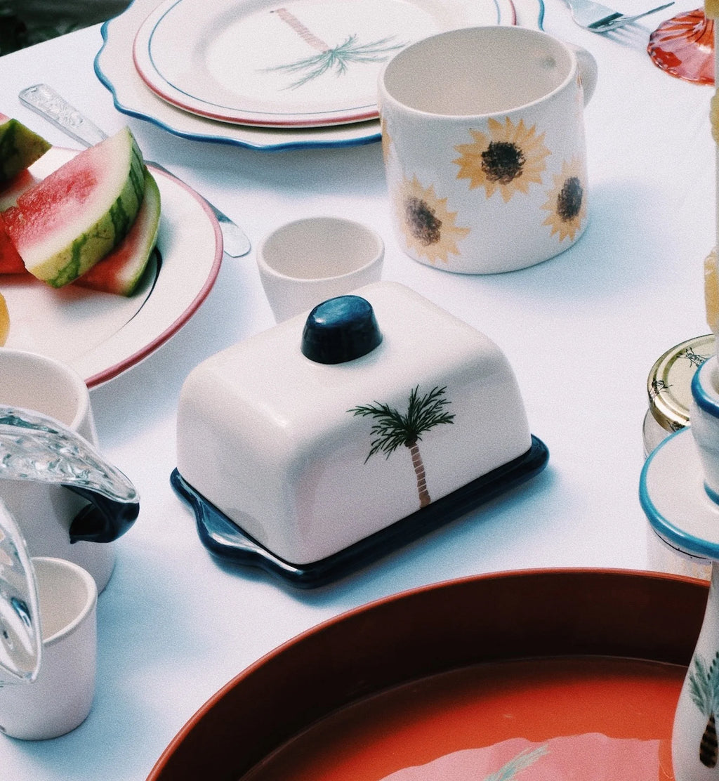 Palm Tree Butter Dish