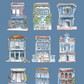 Organic Cotton Tea Towel (Blue Shophouse)