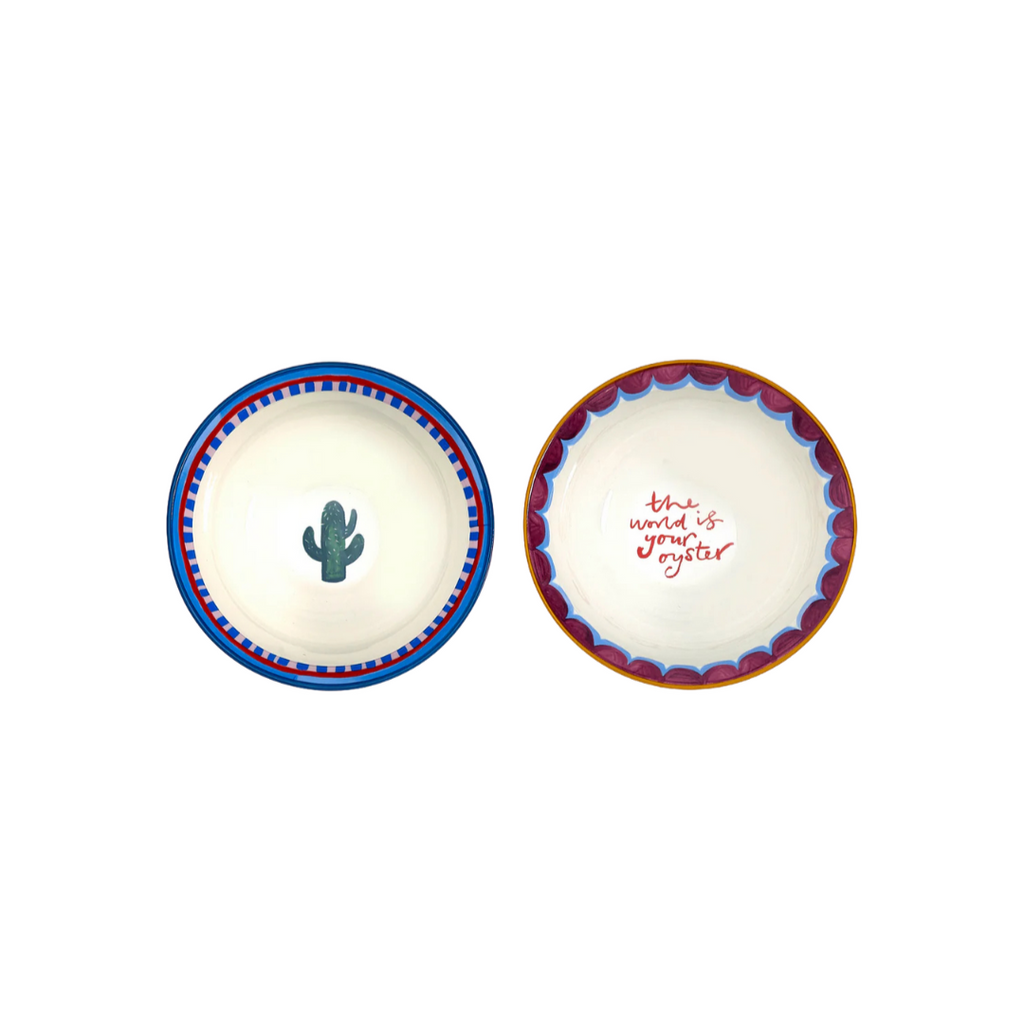 Electric Coast Cactus and Oyster Nibble Bowls