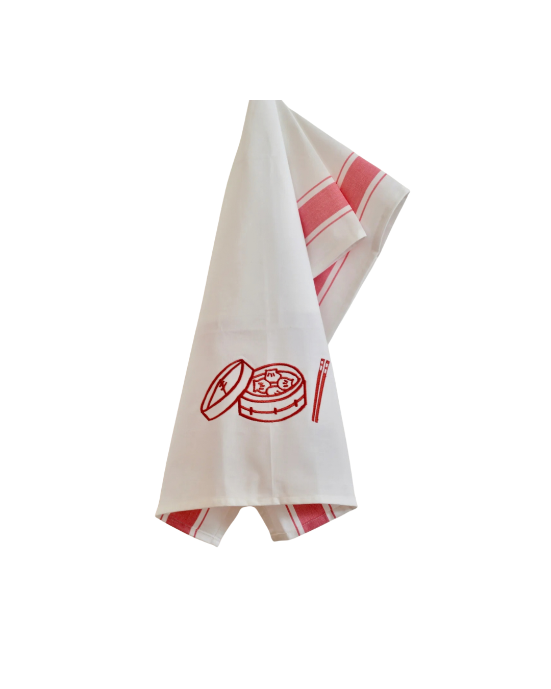 Tea Towel with Red Dim Sum Basket