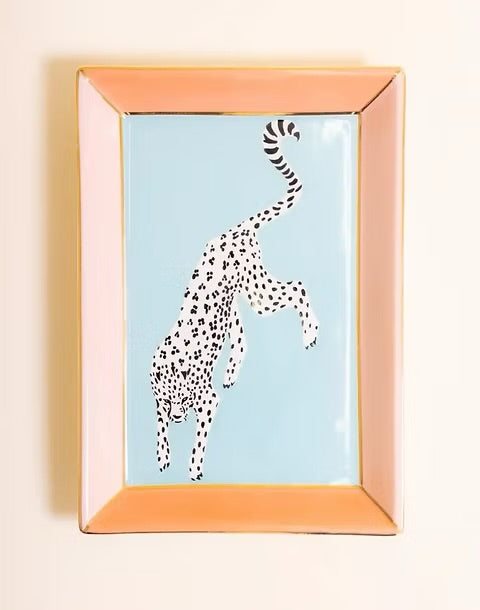 Cheetah Rectangular Trinket Dish
