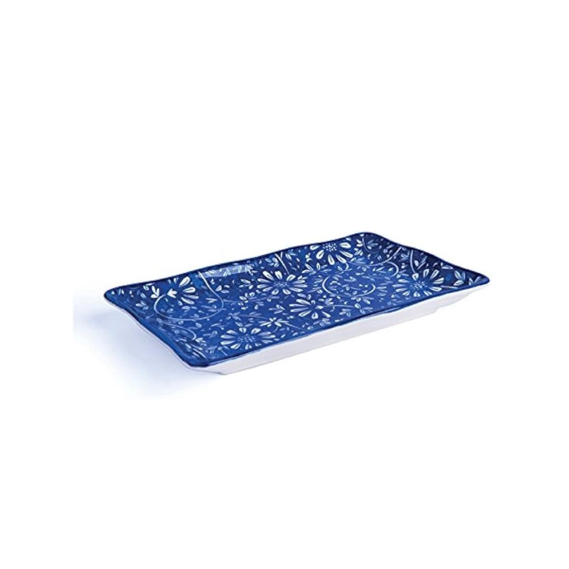 ORIENTED BLUE FLOWER TRAY