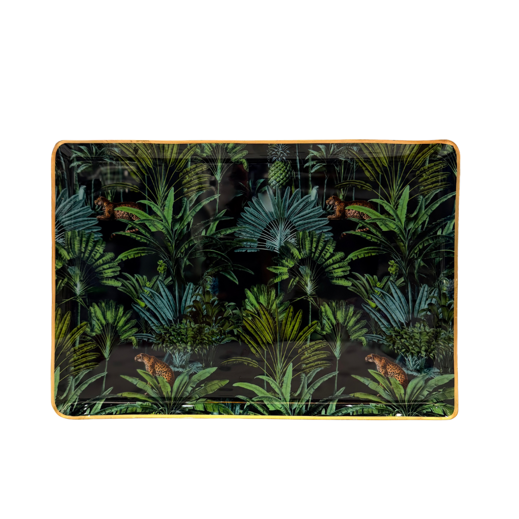 Metal Rectangular Tray - Amazonia Night