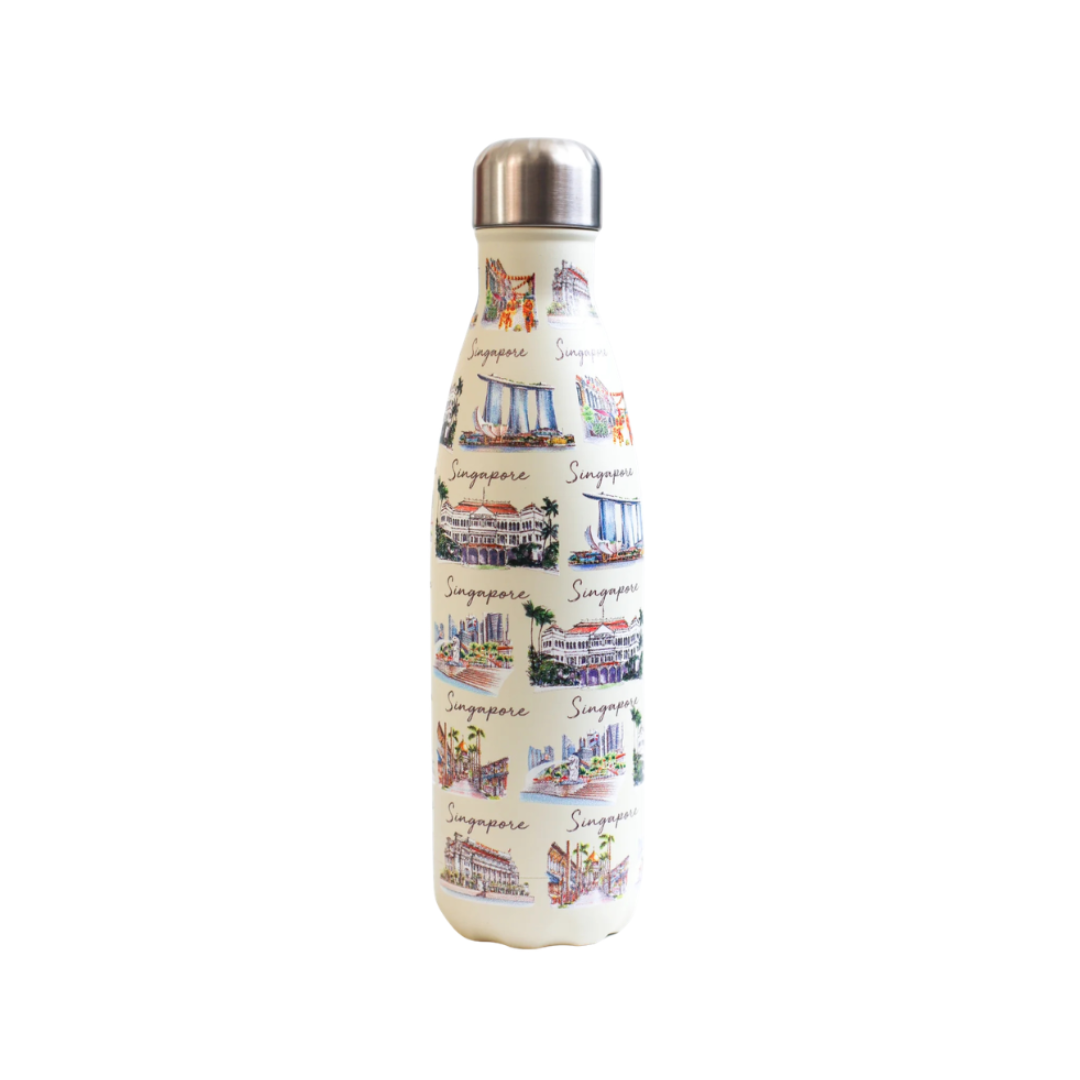 Beige Insulated Water Bottle - 500ml
