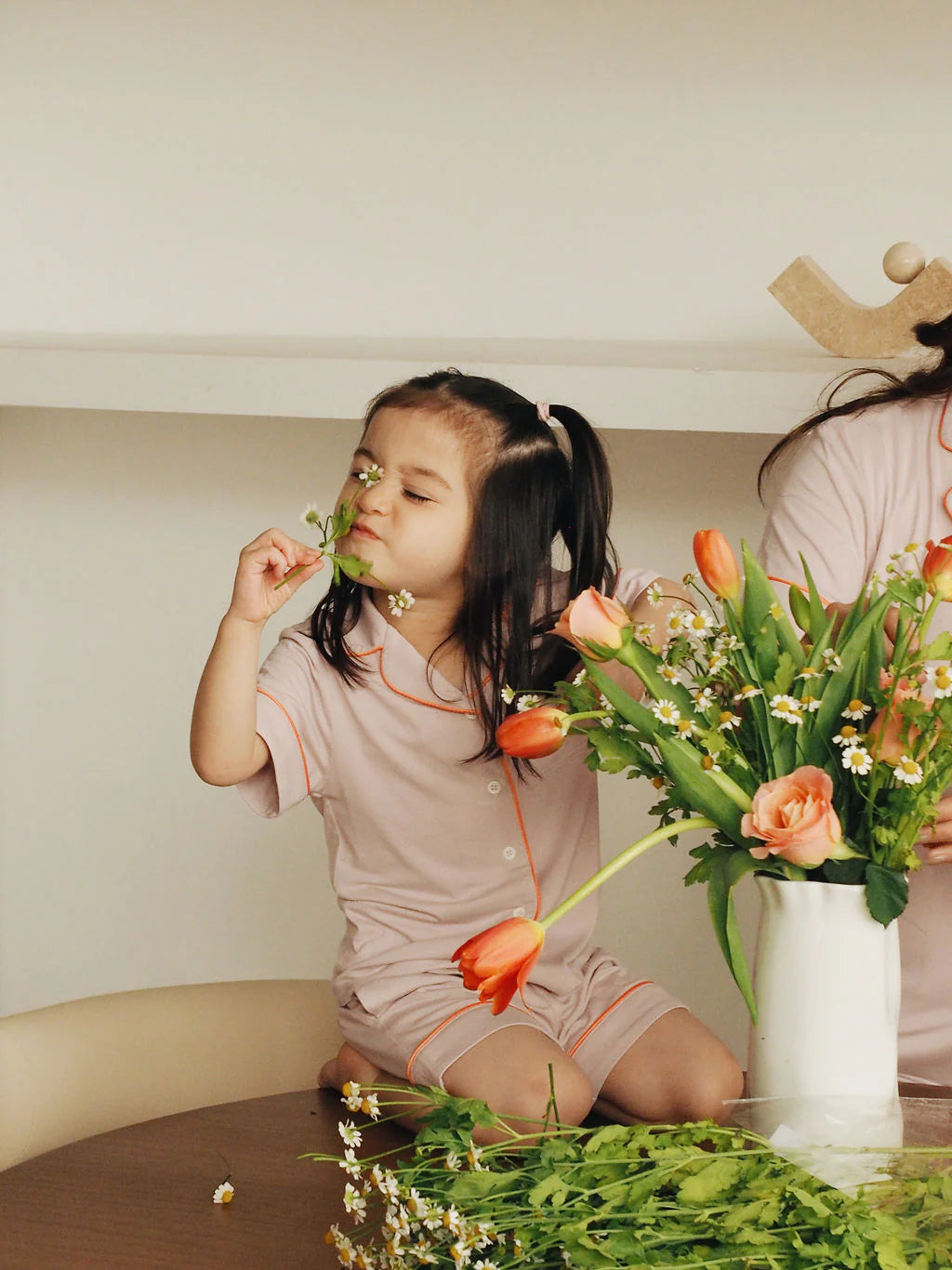 MINI SIGNATURE PYJAMAS SET IN SPRING PINK