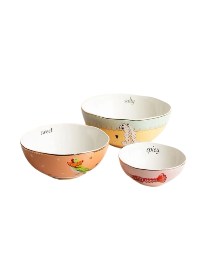 Cheetah Nesting Bowls Set of Three
