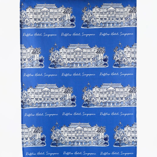 Organic Cotton Tea Towel | Blue | Raffles Hotel