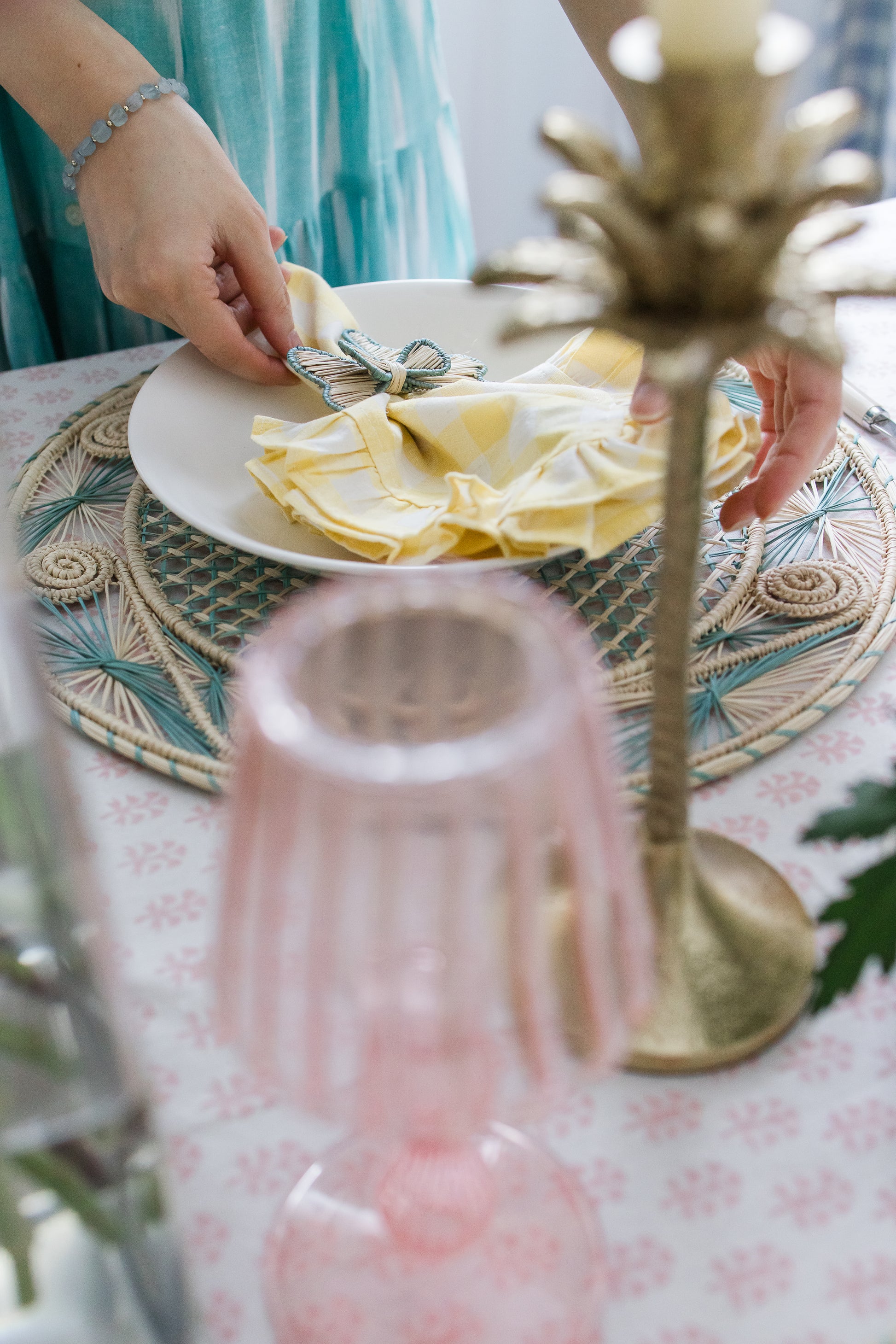 Iraca Palm Bow Napkin Rings