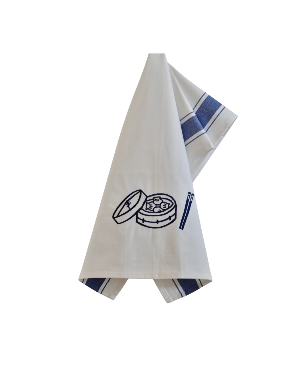 Tea towel with Blue Dim Sum Basket