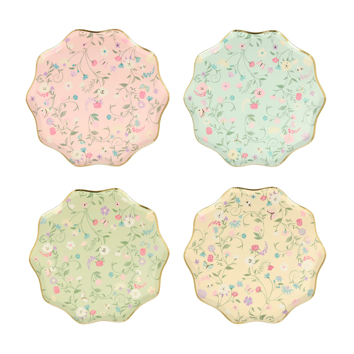 Meri Meri x Ladurée Paris Floral Side Plates (Pack of 8)