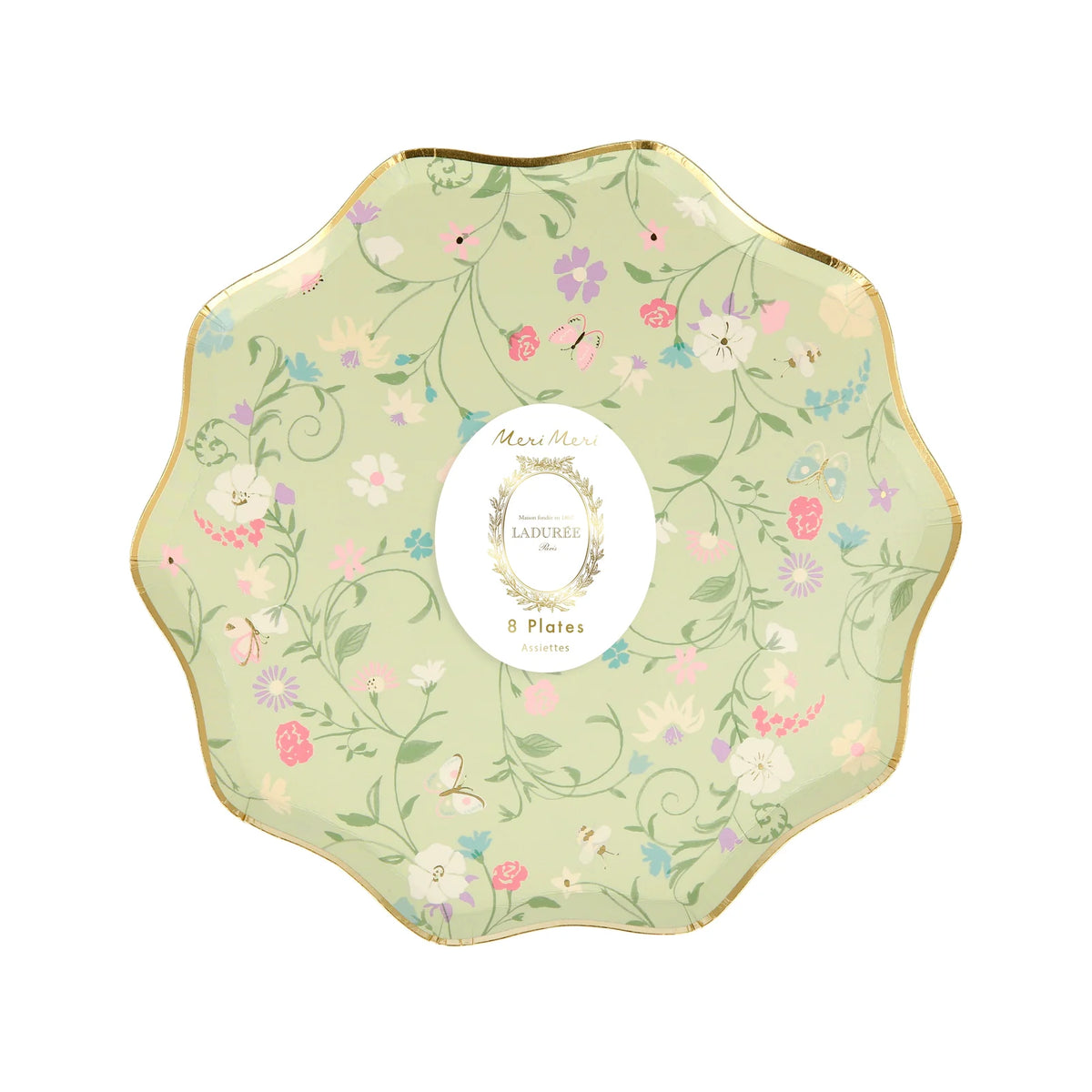 Meri Meri x Ladurée Paris Floral Side Plates (Pack of 8)