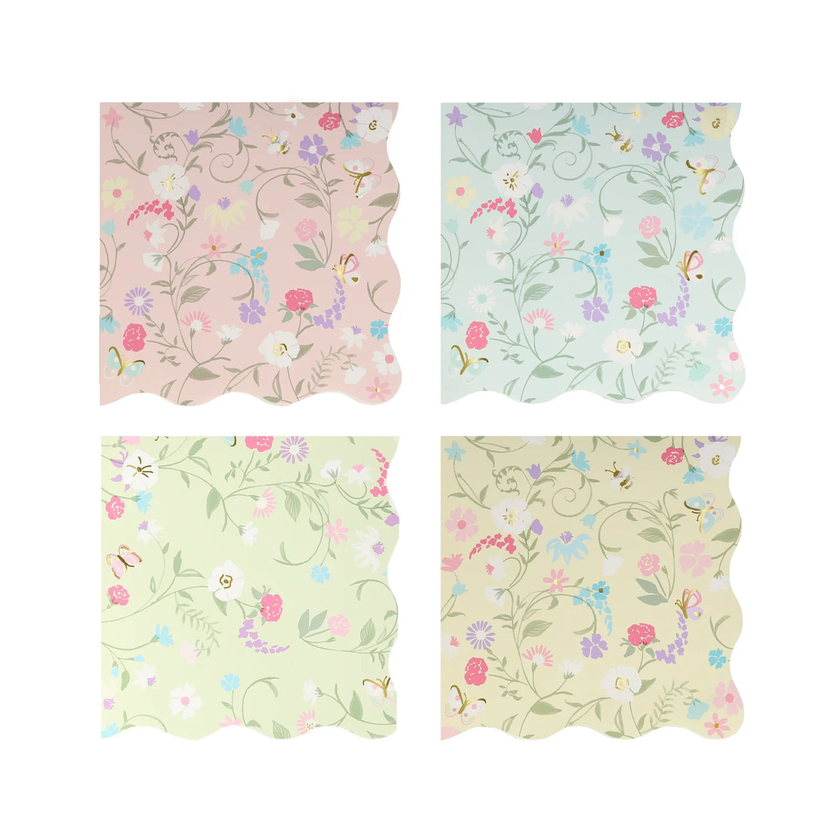 Meri Meri x Ladurée Paris Floral Paper Cocktail Napkins (Pack of 16)
