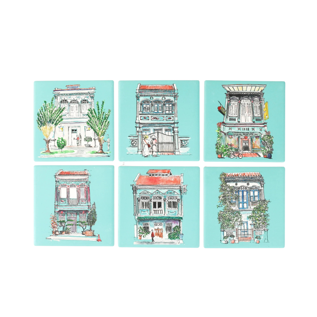 Singapore Shophouse Coasters